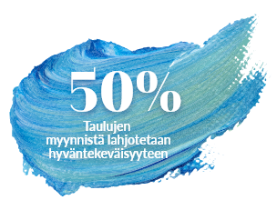 50% hyväntekeväisyyteen